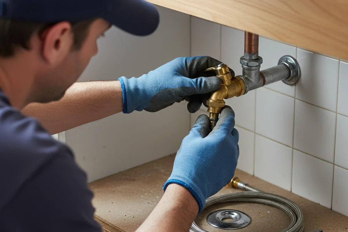 Shutoff valve and fitting work during Well Pump Repair in Studio City